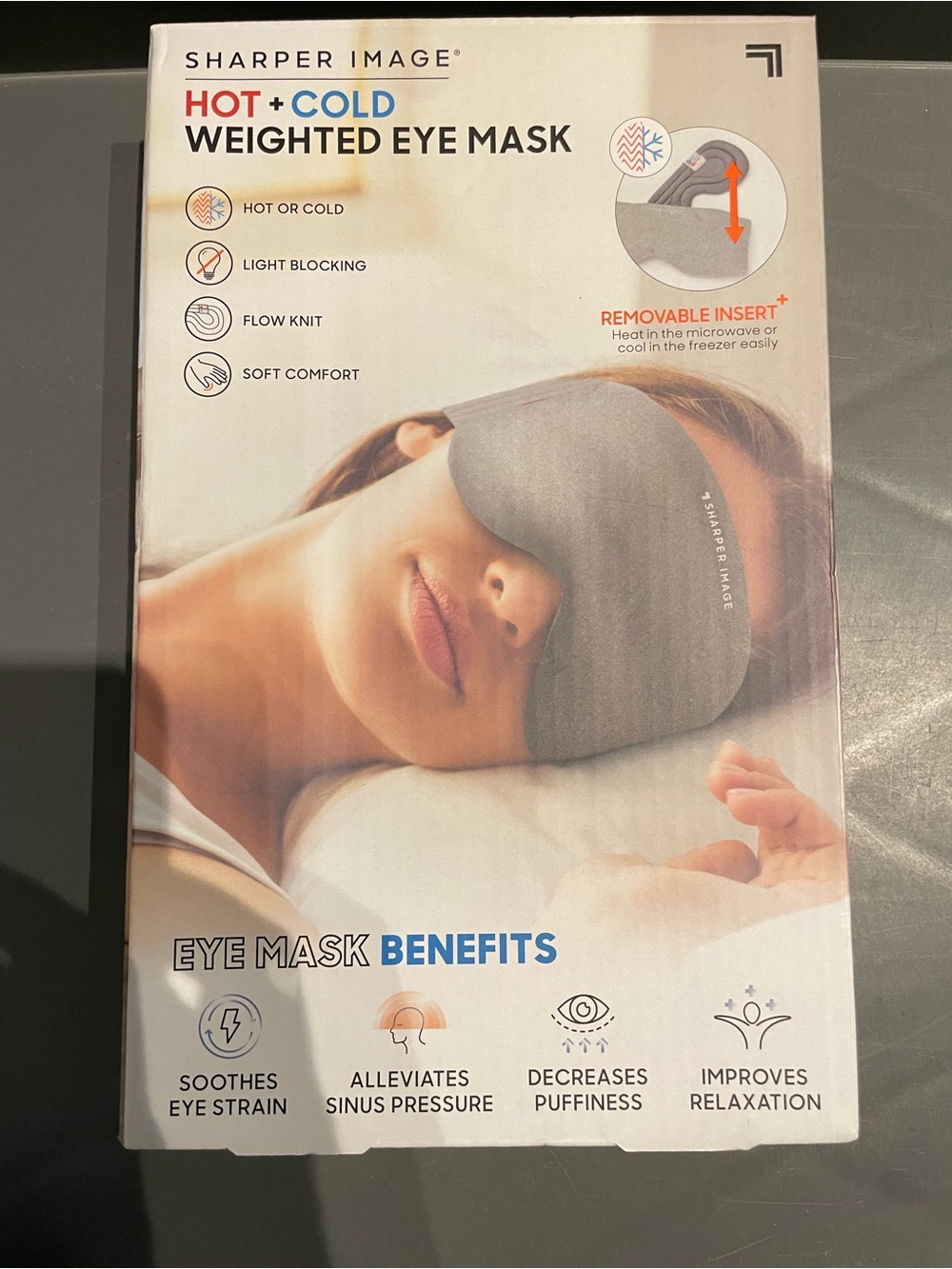 Sharper Image Hot and Cold Weighted Eye Mask New